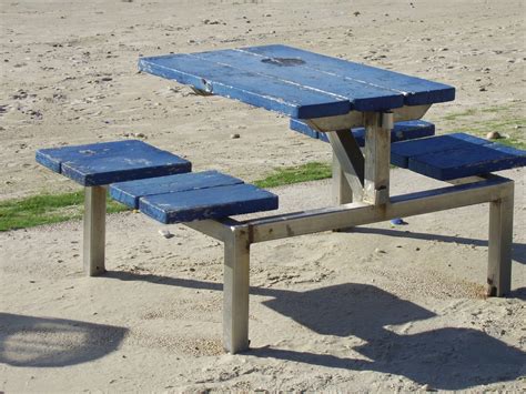 Picnic Table At Beach Free Stock Photo - Public Domain Pictures