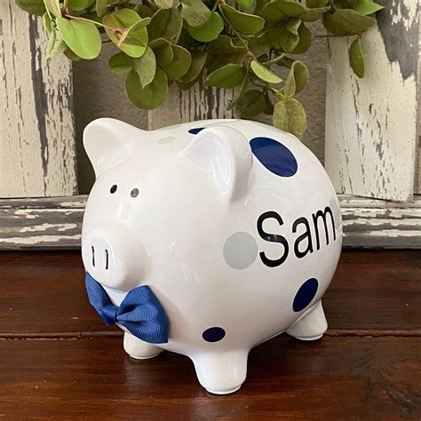 Personalized Boys Piggy Bank Piggy Banks for Boys Dark Blue | Etsy