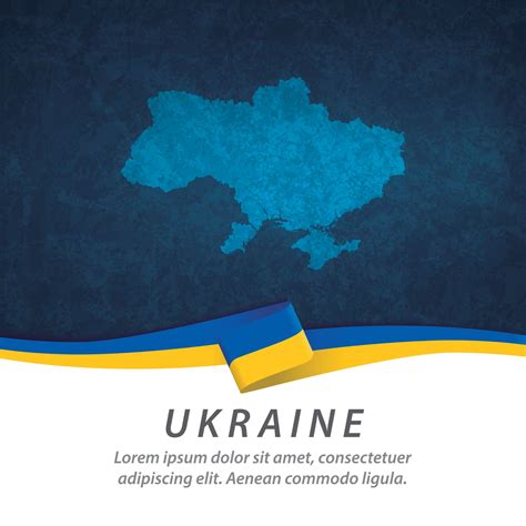 Ukraine flag with map 2711311 Vector Art at Vecteezy