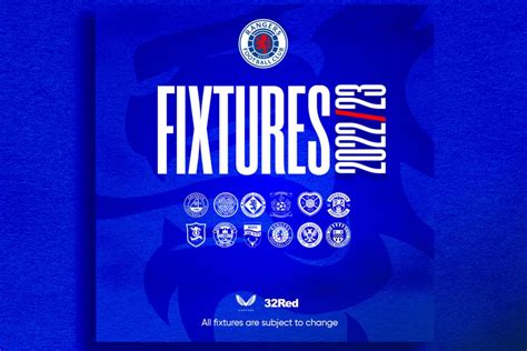 Rangers Season 2022/23 Fixtures Announced | Rangers Football Club