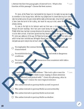 Animal Farm Chapter 1 Close Reading Analysis Worksheet for Google Drive