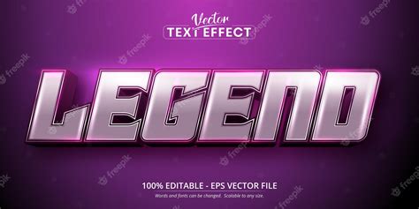 Premium Vector | Legend text cartoon style editable text effect