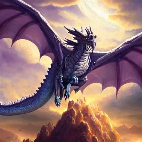 giant dragon flying in the sky, epic fantasy style | Stable Diffusion