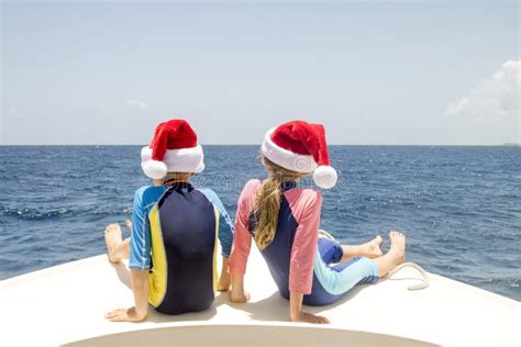 Christmas Caribbean Girl on Beach Stock Photo - Image of hair, christmas: 17512454