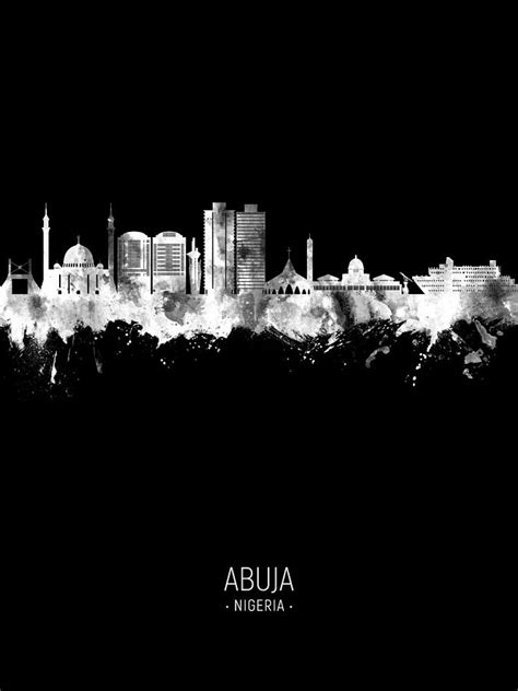 Abuja Nigeria Skyline #01 Digital Art by Michael Tompsett