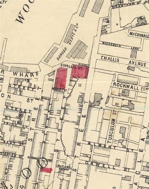 Detail showing part of Woolloomooloo and Potts Point from map of City of Sydney 1903 | The ...