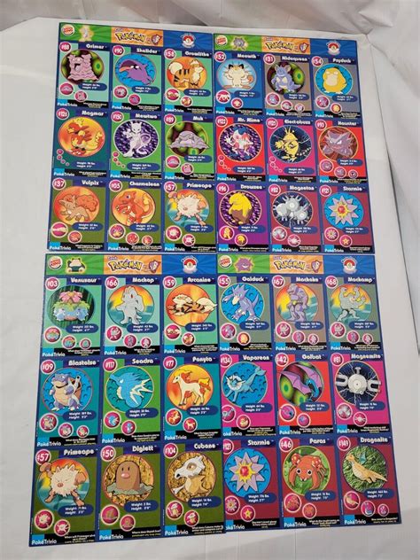 Mavin | 1999 Burger King Pokemon Cards Uncut Sheet Complete Master Trainer 20 Sheet Set