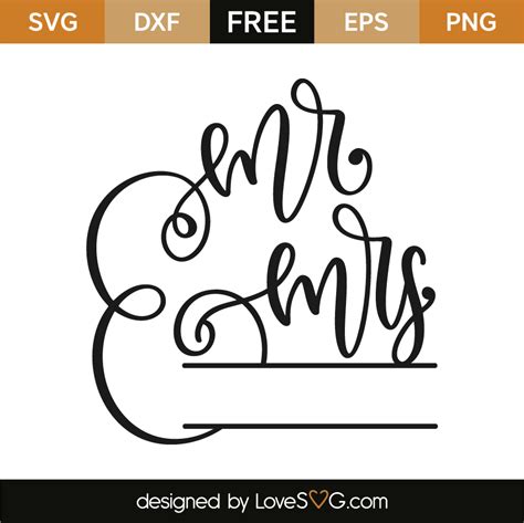 Mr & Mrs Split Frame - Lovesvg.com