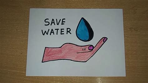 Save Water Easy Drawing Poster - In this video we are going to draw a ...