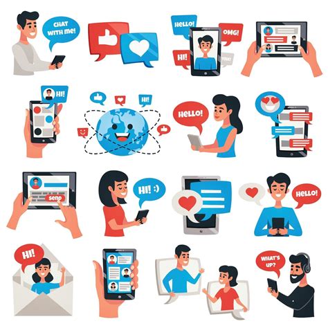 Electronic Communication Devices Icons Set Vector Illustration 2328393 ...