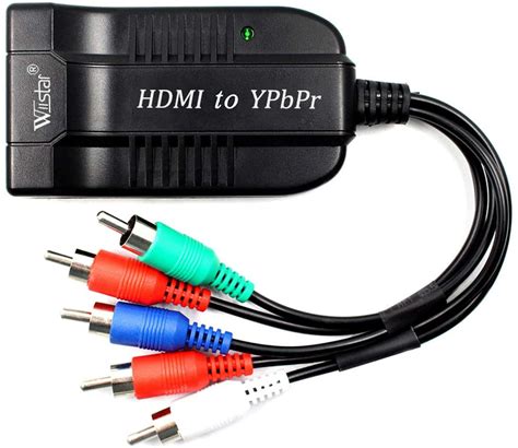 Wiistar HDMI to Component YPbPr RGB Converter HDMI to Male 5RCA Adapter 1080P with Audio Output ...