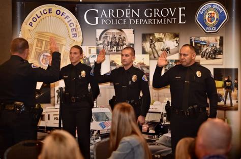 Garden Grove PD welcomes three new officers to its family - Behind the Badge