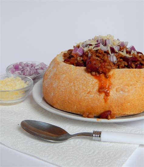 Chili in a Bread Bowl - Cooking is Messy