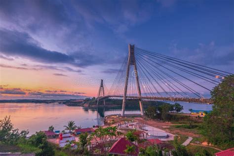 Wonderful Sunset at Barelang Bridge Batam Island Indonesia Stock Image ...