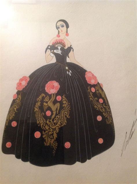 Original Erte Gouache Painting 1928 La Traviata Opera Dress Design Signed | Opera dress ...