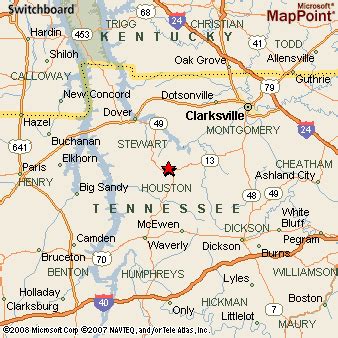 Erin, Tennessee Area Map & More