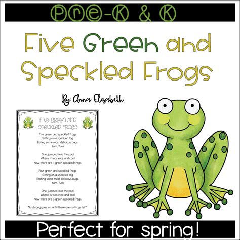 Five Green And Speckled Frogs Printable Free