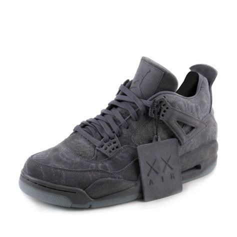 Nike Mens Air Jordan 4 Retro KAWS Cool Grey/White 930155-003 | Mens nike shoes, Nike men, Air ...