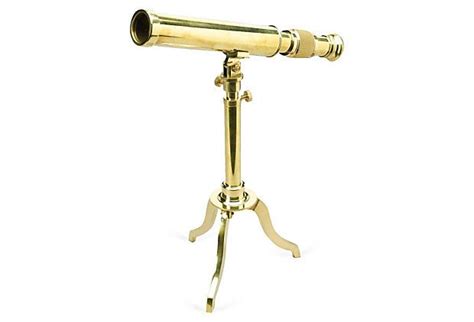 16" Brass Telescope w/ Stand on OneKingsLane.com | Telescope, Home decor, Brass