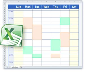 Hourly Work Schedule Template Excel | DocTemplates