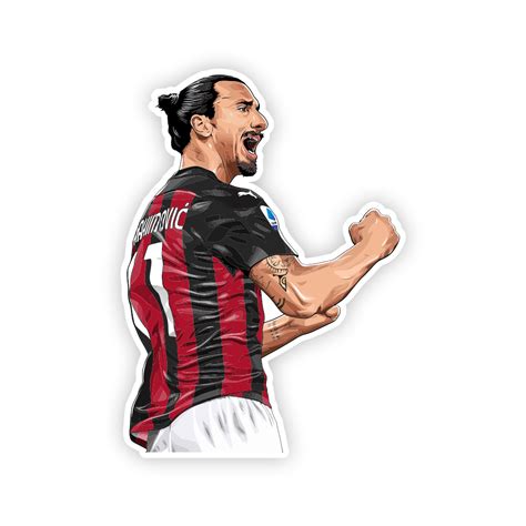 Zlatan Ibrahimović AC Milan Sticker – stickermirchi.com