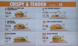 Burger King NZ Menu Prices