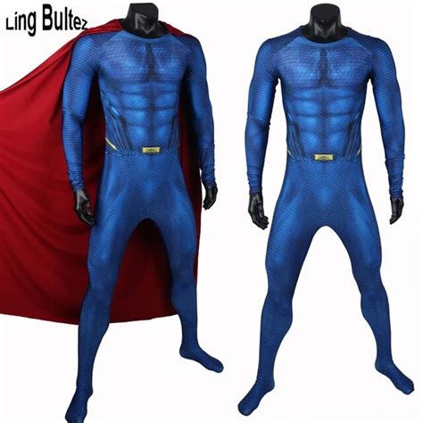 Ling Bultez High Quality No Logo Muscle Shade Superman Costume New ...