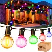 Outdoor String Lights Patio Lights G40 Waterproof Led Bulbs - Temu