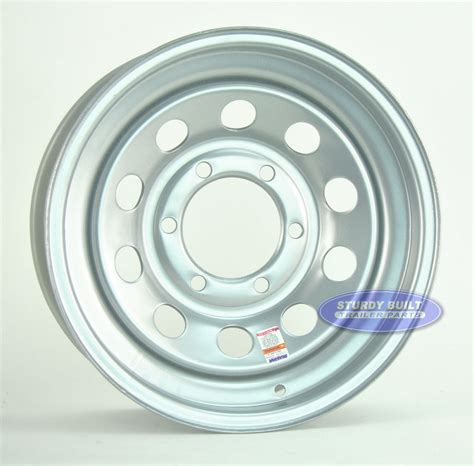 15 inch Silver Modular 6 Lug Trailer Wheel -24497