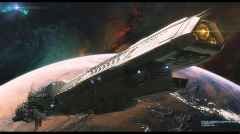 Atlas Carrier Concept MK5 | Space ship concept art, Starship concept, Concept ships