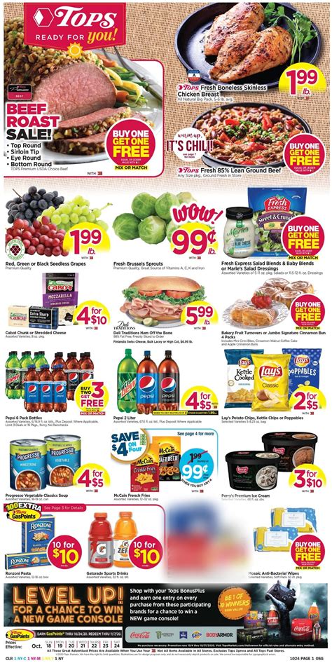 Tops Friendly Markets Current weekly ad 10/18 - 10/24/2020 - frequent ...