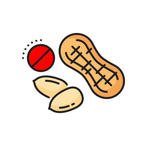 Peanut food product allergy color line icon 23023394 Vector Art at Vecteezy