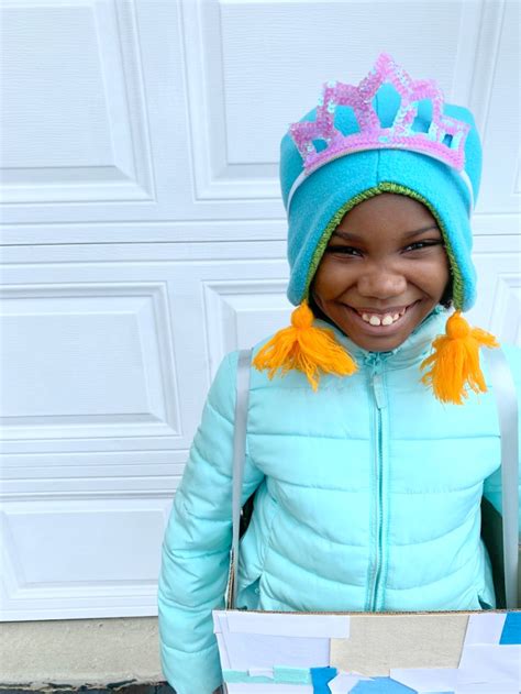 DIY Cardboard Ice Princess Costume - 4 Hats and Frugal