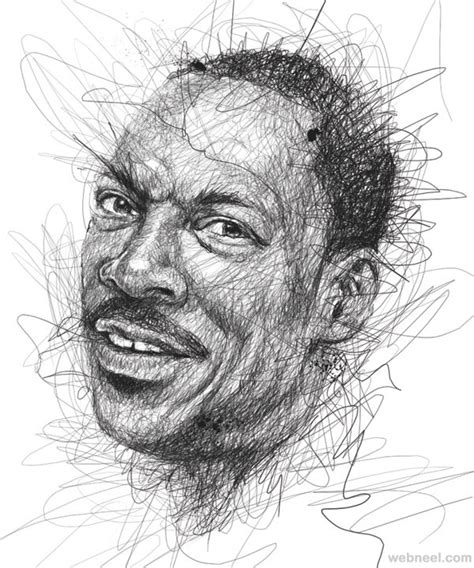 Scribble Drawing Celebrity Portrait By Vince Low 3 - Preview