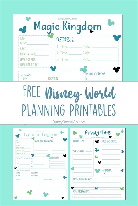 Printable Disney Planner