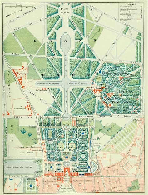 Map Of The Gardens Of Versailles - Beautiful Insanity