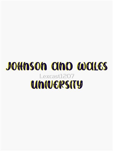 "Johnson and Wales University" Sticker for Sale by Lexcast1207 | Redbubble