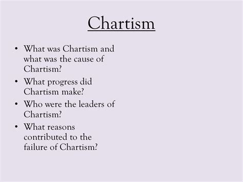 Chartism What was Chartism and what was the cause of Chartism? - ppt download