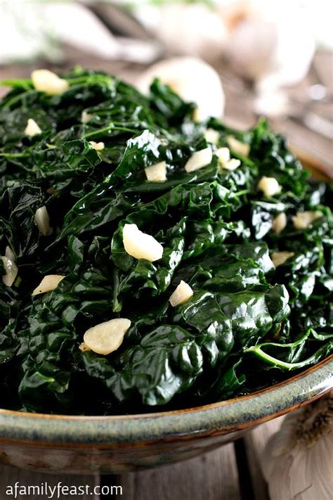 Garlicky Tuscan Kale - A Family Feast