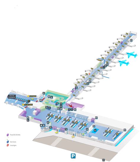 Brussels Airport Map (BRU) - Printable Terminal Maps, Shops, Food ...