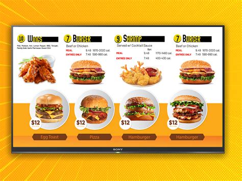 DIGITAL TV MENU BOARD by Topon Ray on Dribbble