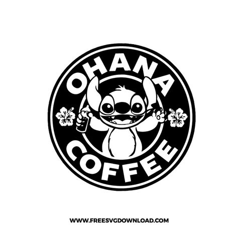 Stitch Coffee Starbucks SVG & PNG cut files | Free SVG Download