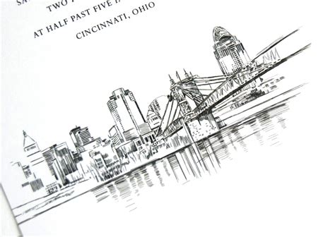 Cincinnati Skyline Sketch at PaintingValley.com | Explore collection of ...