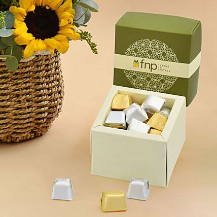 Online Sunflower Shine Basket And Chocolate Gift Delivery in UAE - FNP