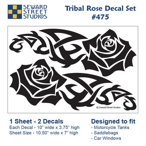 Tribal Rose Vinyl Decal Set – Seward Street Studios