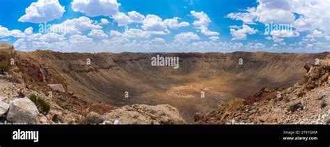 Meteor Crater at Barringer Space Museum in Winslow, AZ Stock Photo - Alamy