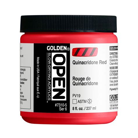 OPEN Acrylic Color - Quinacridone Red | Golden Artist Colors