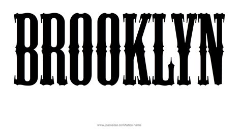 Brooklyn Name Tattoo Designs