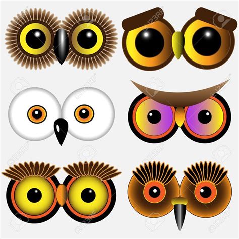 Eyes Of Owls.vector Set Royalty Free SVG, Cliparts, Vetores, E Ilustrações Stock. Image 12002557.