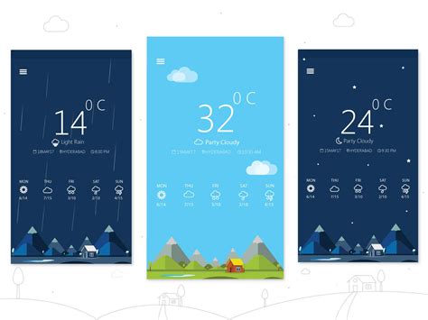 30 Cool Weather Mobile App Designs for Your Inspiration - Hipsthetic